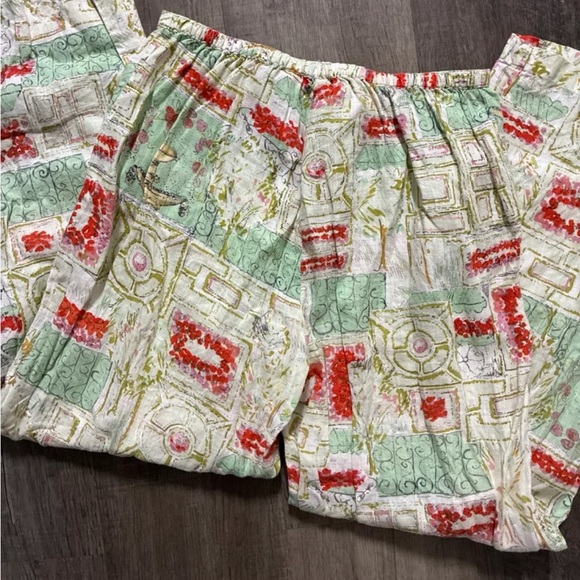 Colorful Patterned Linen Pants - Picture 4 of 4